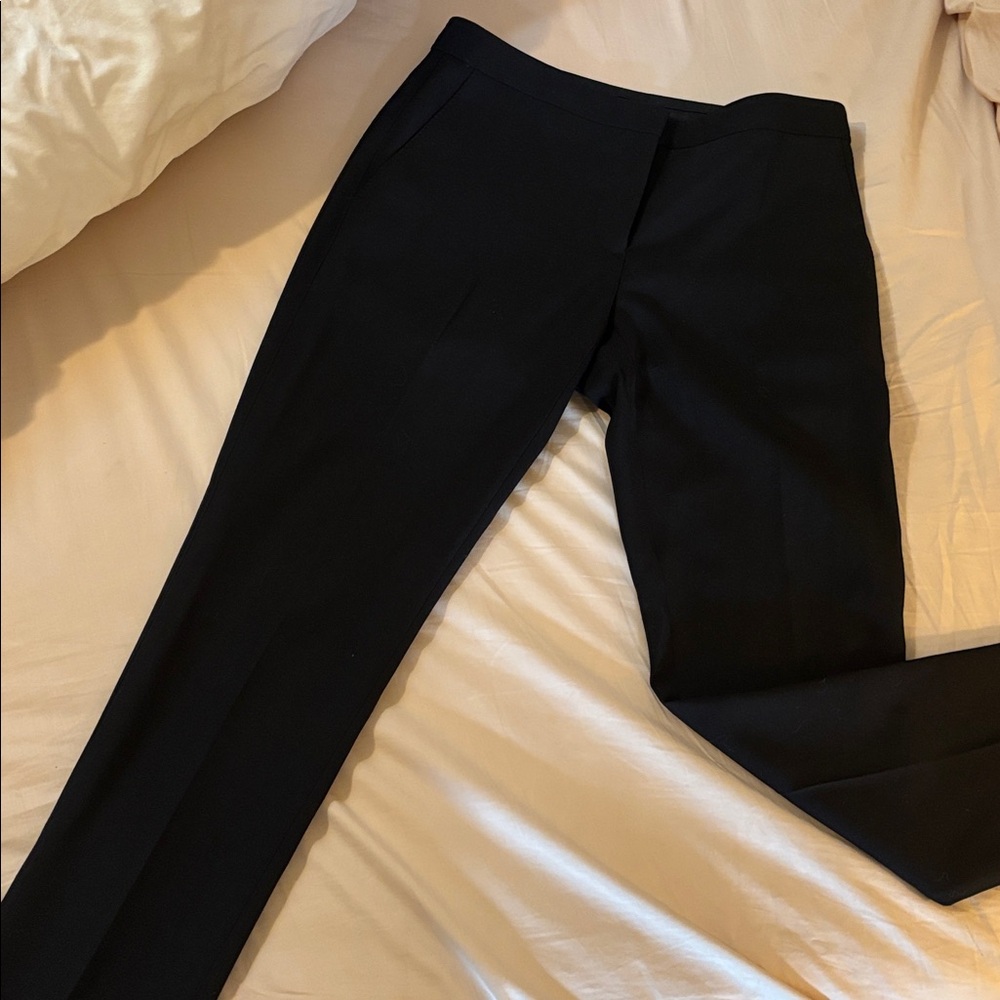 Burberry Classic Black Straight Leg Pants 100% Wool